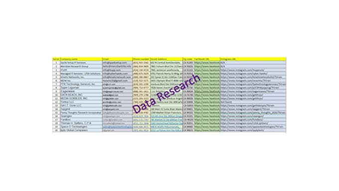 do online research, typing, web research