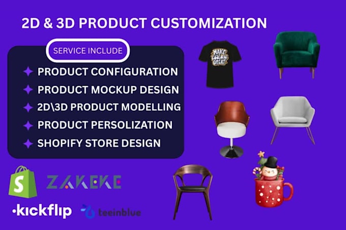 Personalized 2d 3d product configurator with zakeke kickflip teeinblue ...