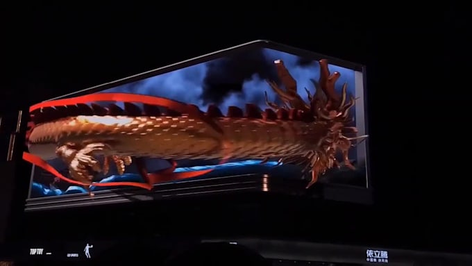 bucketie anamorphic 3d animation, 3d led billboard animation, car 3d animation