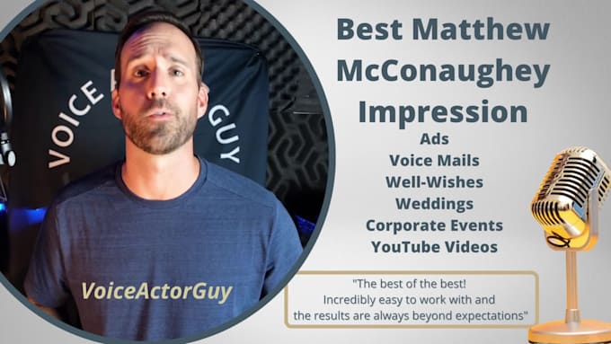 impersonate celebrity matthew mcconaughey for any project