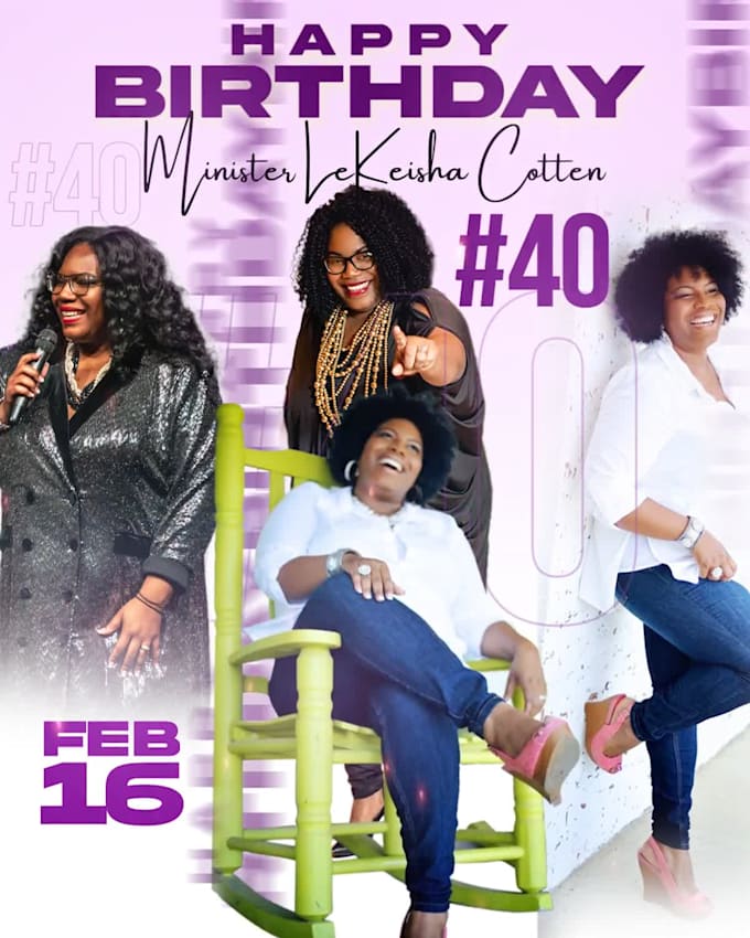 create beautiful birthday flyer or motion flyer very fast