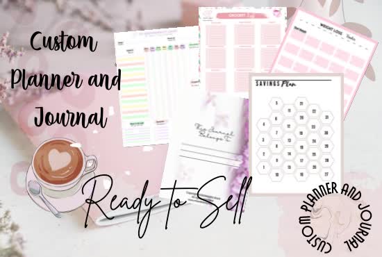 design minimalist high quality custom planner or journal