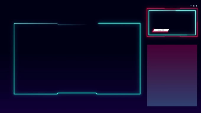 Make a fresh looking neon overlay for gaming streams by Smiley_boy | Fiverr