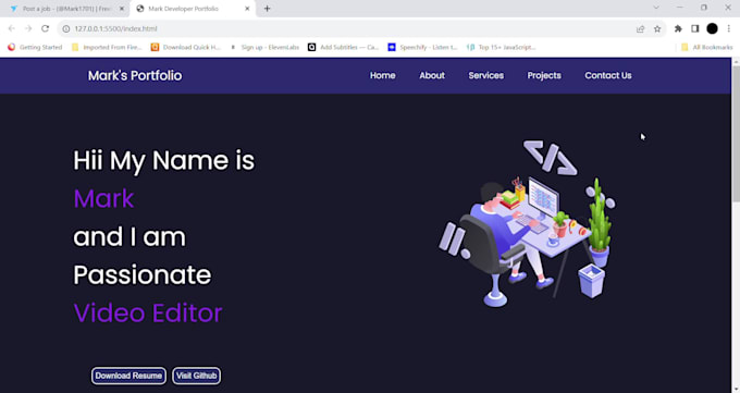 Make a website for your next project using html css and javascript with ...