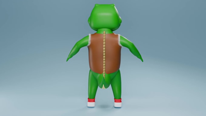 do a 3d cartoon character