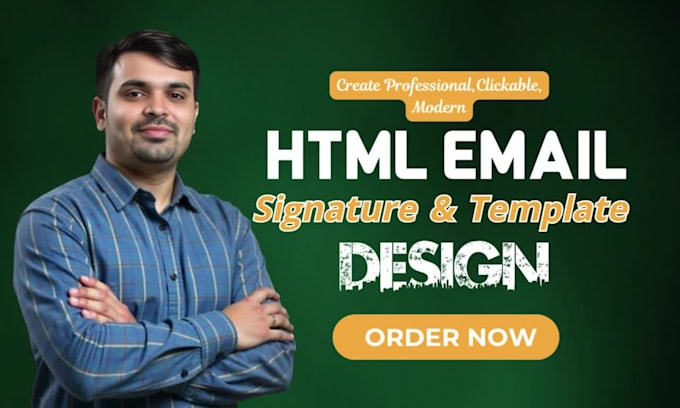 create clickable HTML email signature and template design
