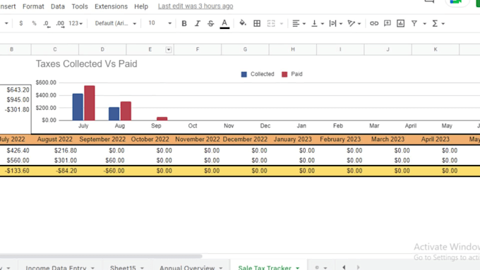 create fully automated bookkeeping template on google sheet