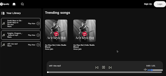 create a professional music player app for your website