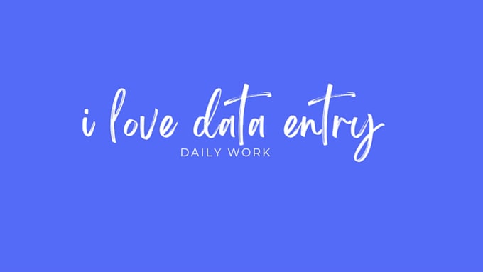 do data entry and word