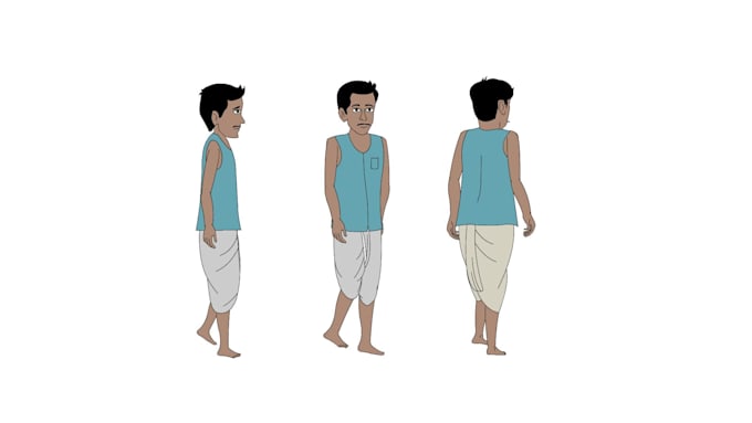 make 2d character and animate for animate cc