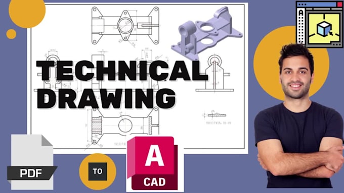 draw 2d drawing or convert pdf to dwg