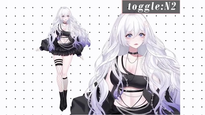 live 2d vtuber model, animate rig quality vtuber character in live2d, dakimakura