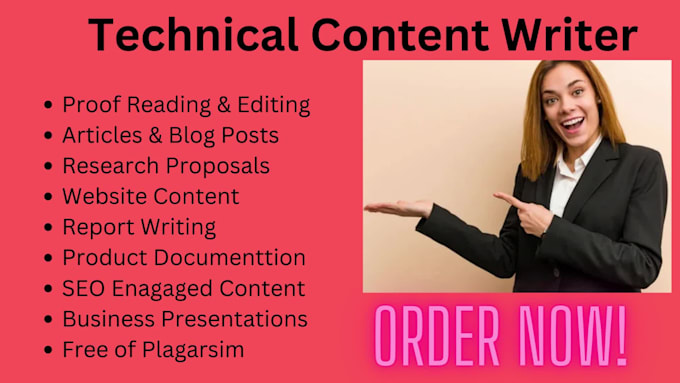 be your SEO blogposts and technical content writer