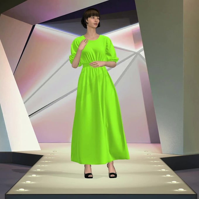 create 3d garment, render 3d fashion design, clothing product, animation