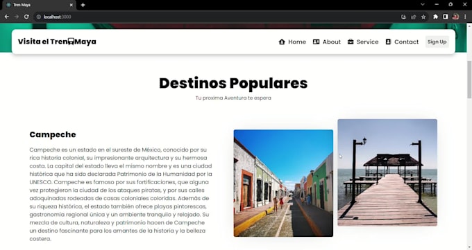create your custom website landing page using HTML, CSS, javascript and react