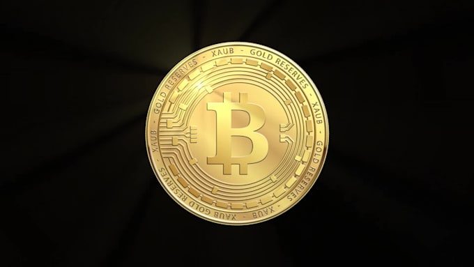 design coin logo, bitcoin, metallic crypto company tokens