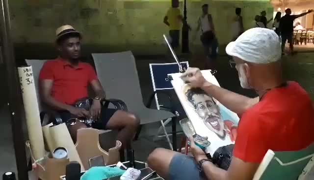 paint handmade caricature from your photo