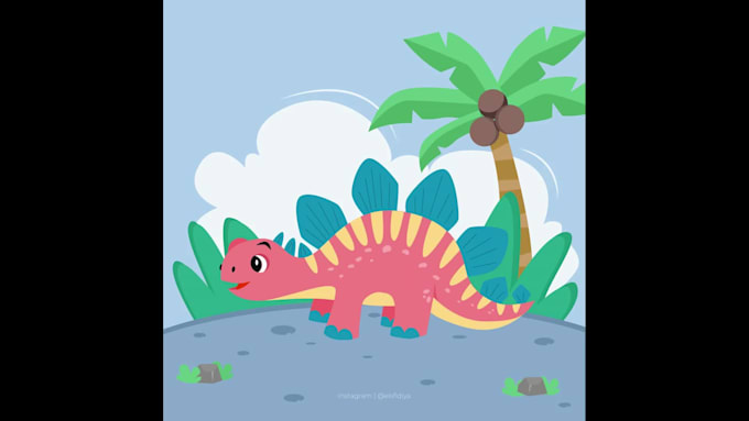 draw cute animal flat vector illustration