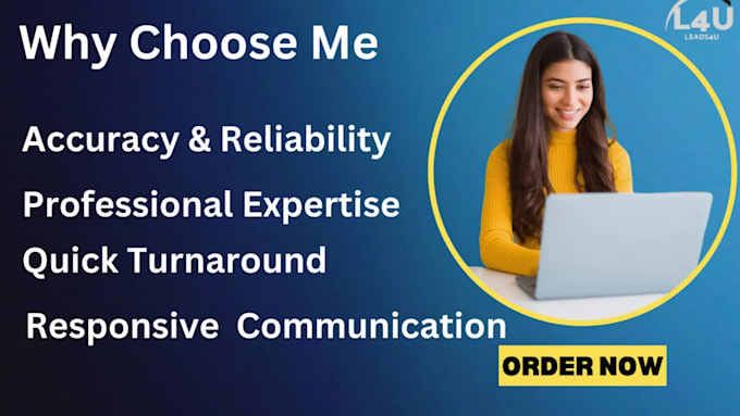 be your VA for data entry, data mining, and web research lead generation