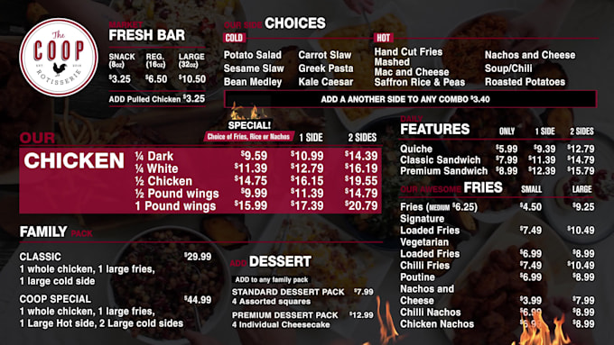 do professional digital menu and menu board for restaurant