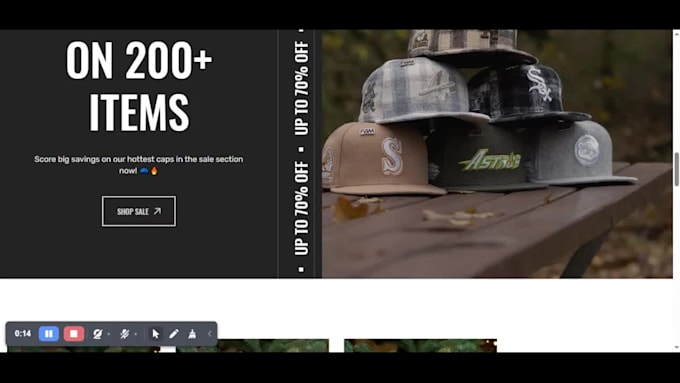 design sleek caps, shopify store, headwear hats, face cap dropshipping website
