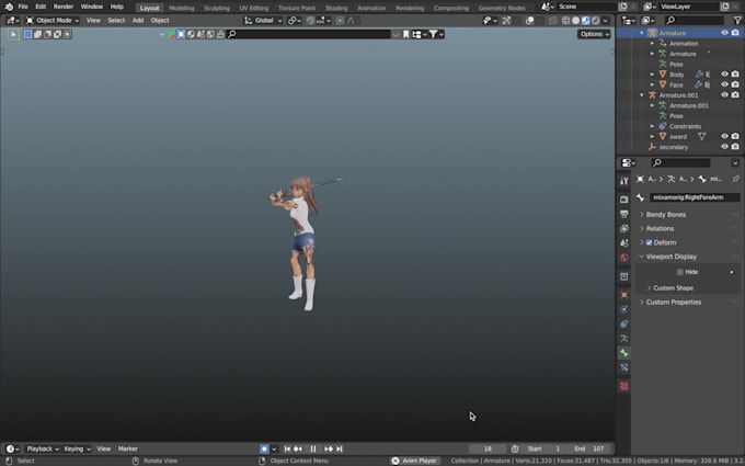 Create a 3d anime character model by Ogoysans | Fiverr