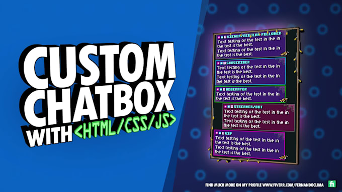 design custom chatbox with CSS for twitch and youtube