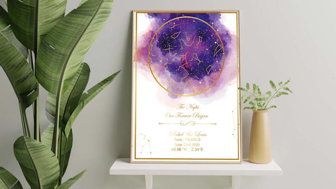 design a unique custom star map for you