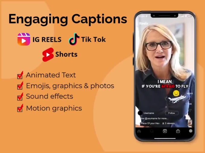 Add captions and subtitles to your tiktok, instagram reels and youtube