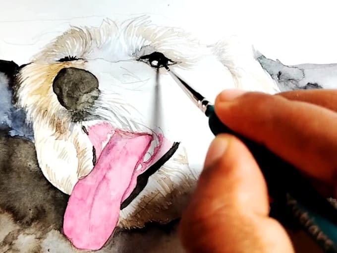 do custom pet portrait, cat portrait, dog portrait drawing