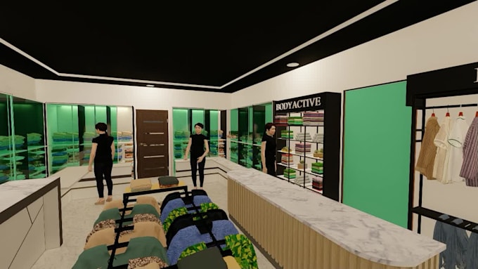 do livingroom design and render realistic 3d visualizations