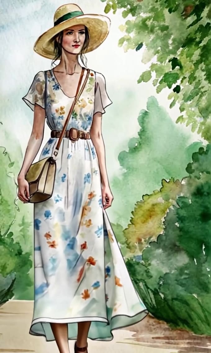 Draw a detailed fashion illustration by Logowizardss | Fiverr