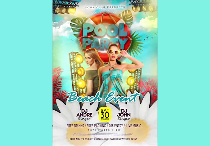 create animate motion graphics flyer, event flyer,