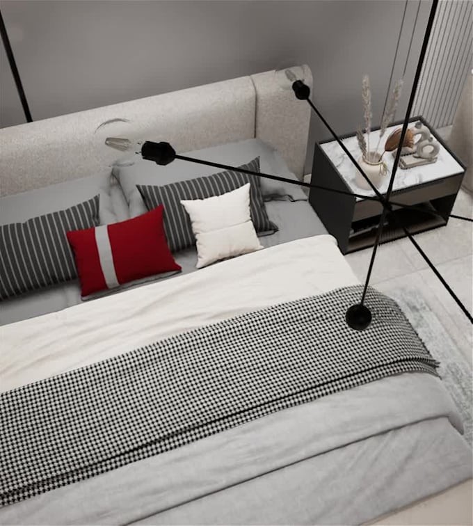 do interior design with realistic 3d rendering