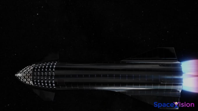 Create spacex starship animation with your name or logo by Rogerbootsma |  Fiverr