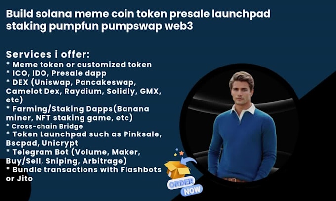 build solana meme coin token presale launchpad staking pumpfun pumpswap web3