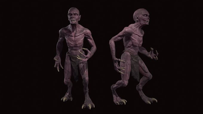 create 3d character creature for game, animation, cartoon