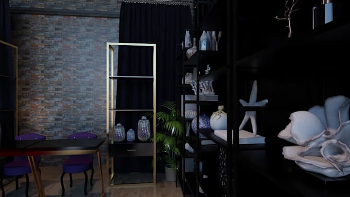 design and 3d render your restaurant, café and coffee shop