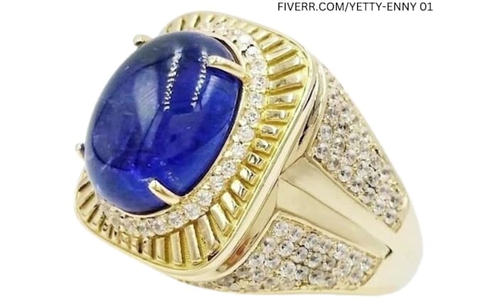 create a 3d jewelry design, jewelry rendering,rings,3d model