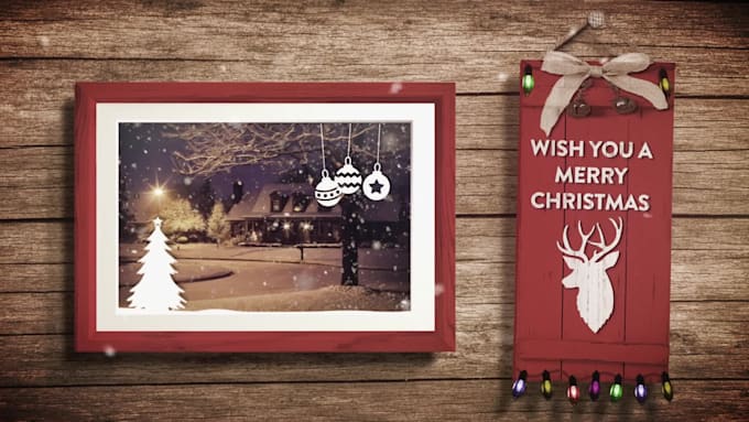 create a christmas and new year video greeting with your photos
