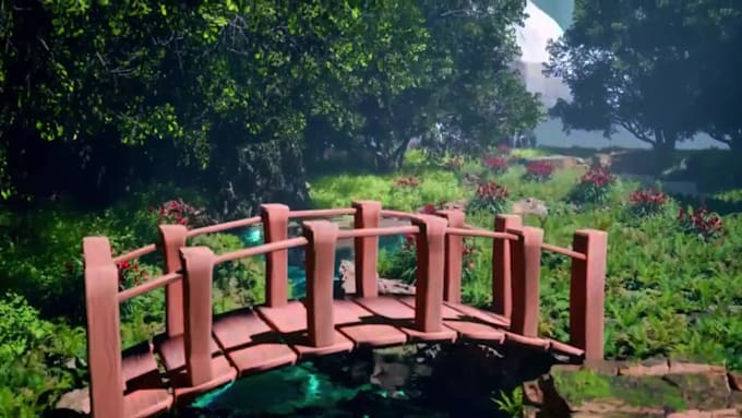 do 3d game environment fantasy world environment game art level design 3d map