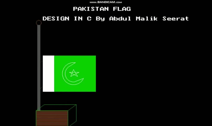 animate pakistan and turkey flags in c