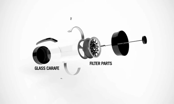 3d product animation industrial product design explosive view assembly animation