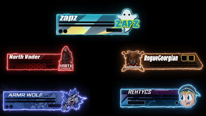 design custom health bar for apexlegends,warzone,fortnite
