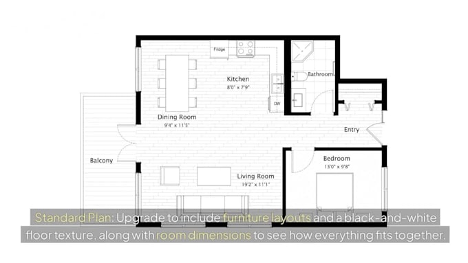 design basic, standard or premium 2d floor plans