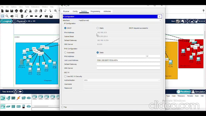 do design enterprise network in cisco packet tracer