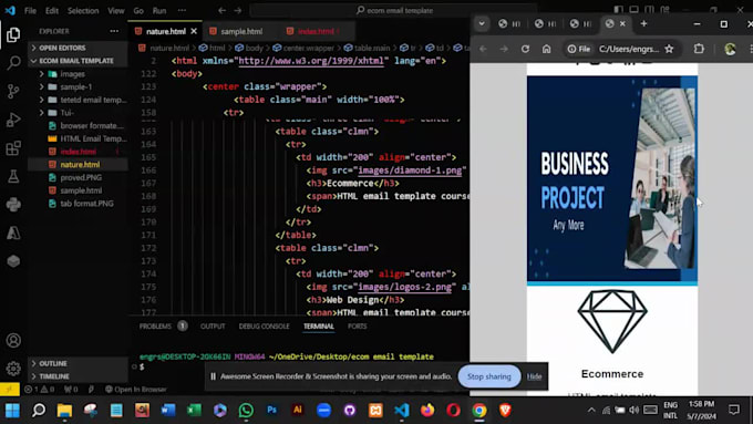 make an editable responsive clickable HTML email and newsletter template