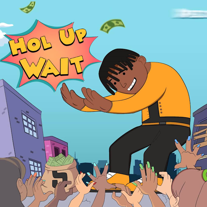 design album, single, mix tape professional cartoon cover