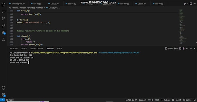 do any python programming task and design efficient algorithms