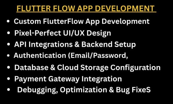 be your flutterflow developer  flutter apps flutter flow